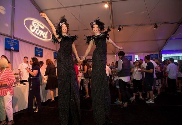 Our Stilt Walkers Greeting guests for the New Taste of the UWS