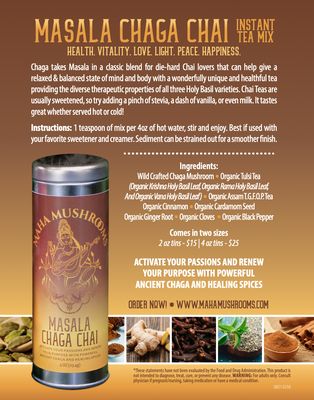 Dry Chaga Chai Instant Blends