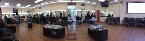 Panoramic photo of the best barber shop in the world