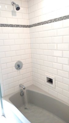 New Tiled Tub with New Shower Value