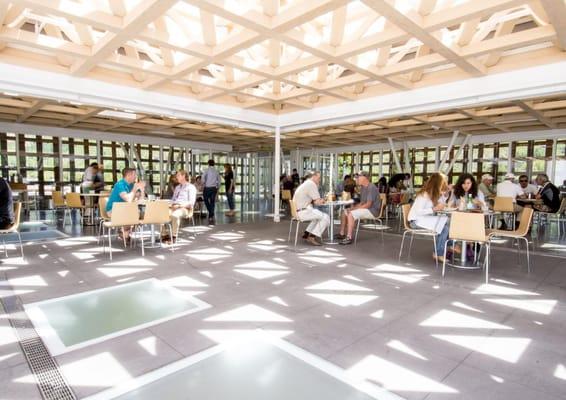 So at the Aspen Art Museum outdoor and indoor seating.