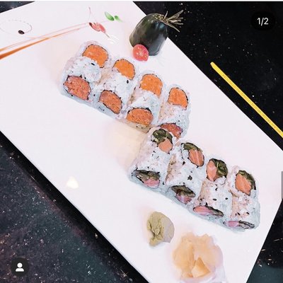 Spicy Crunchy Salmon Roll, Salmon Avocado Roll