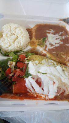 Chicken enchiladas combo special