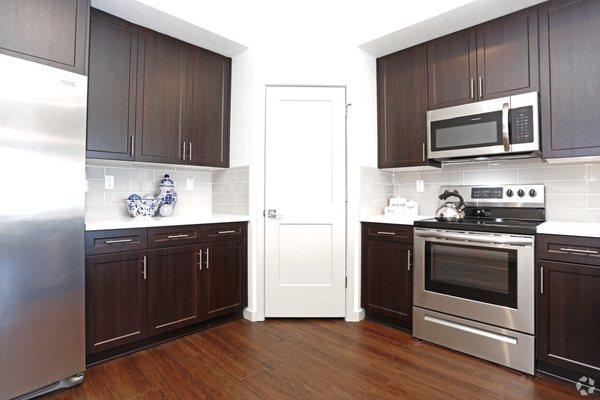 The kitchen in the 3 bedroom plan B townhome!