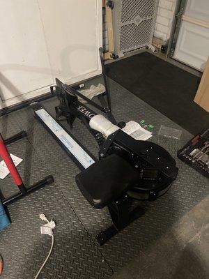 1/4 assembled rower. :(