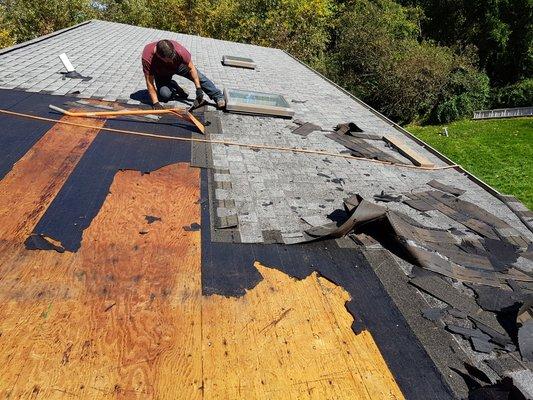 Old roof removal