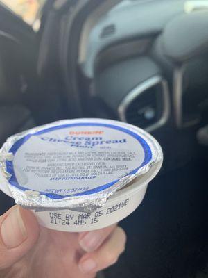 Today is March 16th!! 11 days and no one notices cream cheese is expired!