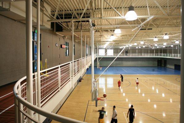 Three Basketball Courts and Indoor Track