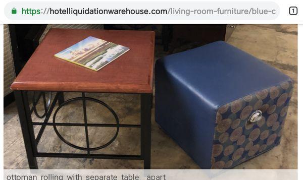 Side Table and Ottoman.