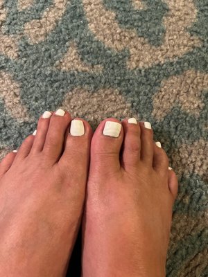 My pedicure which should look better.