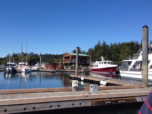 Deer harbor marina Sea planes come right next to you