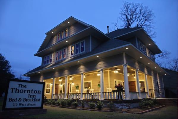 The Thornton Inn Bed and Breakfast, Arlington, Tx.   Five guest rooms available, each with private bath and wall mounted TV.