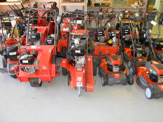 Just some of our quality farm & garden equipment.  We also carry Husq lawn tractors, snow blowers, and wood splitters!