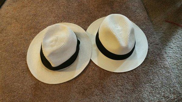 The hat on the left is the hat Peerless destroyed. The one on the right is a new one I bought