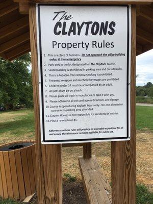 Clayton's Disc Golf Course