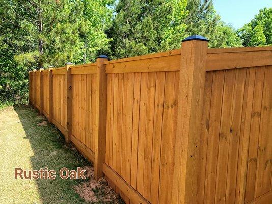 We offer staining to newly installed fencing.