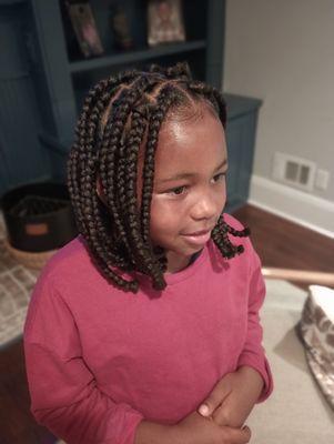 Children's Box Braids Bob