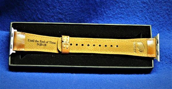 Personalized leather watch band