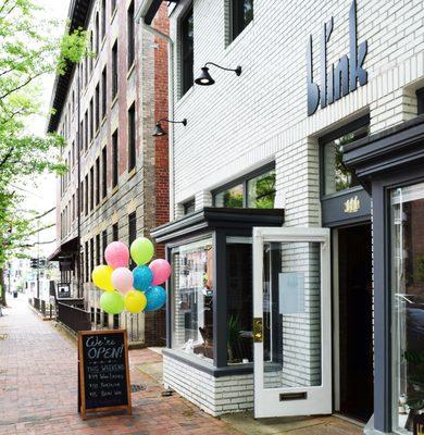 Storefront. We are between Adams Morgan and Dupont Circle at the corner of 18th and Florida.