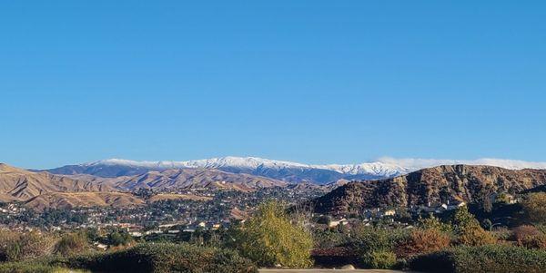 Snow off in the distance