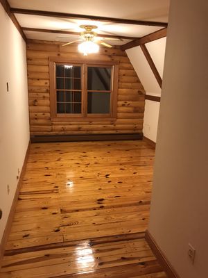 Log cabin interior cleaning