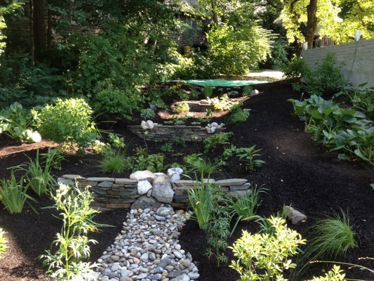 Multi tiered rain gardens