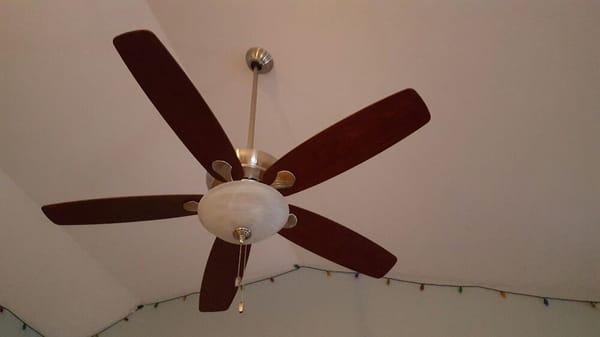 New ceiling fan installation.