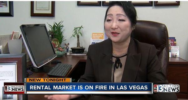 Interviews by the Local channel 13 on the Rental Market in Las Vegas https://www.youtube.com/watch?v=x98tlLhR0Ag&feature=youtu.be