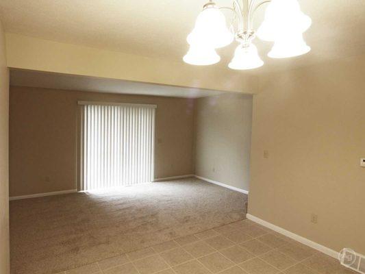 living room with sliding door to patio