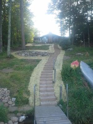 Steps from lake to home