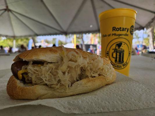 Bratwurst and beer. Is there anything better?