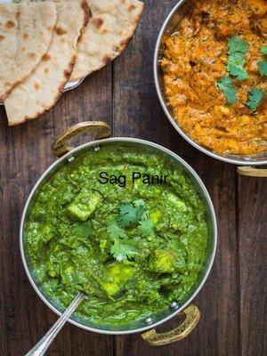 Sag panir and vege Korma