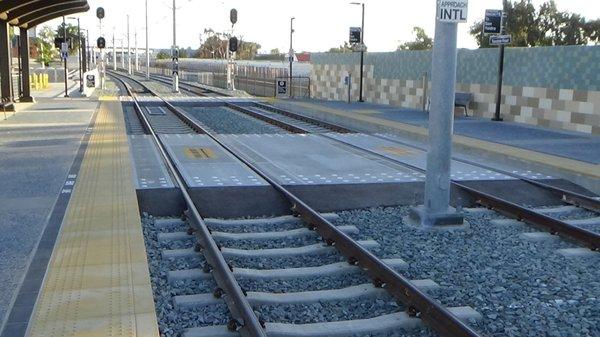 When you come to the station is make sure that you stay clear of the tracks and stay behind the yellow line.