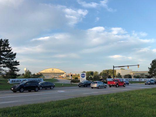 Entrance to NASA Glenn Research Center in late September 2018.