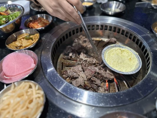 Brisket, steamed egg