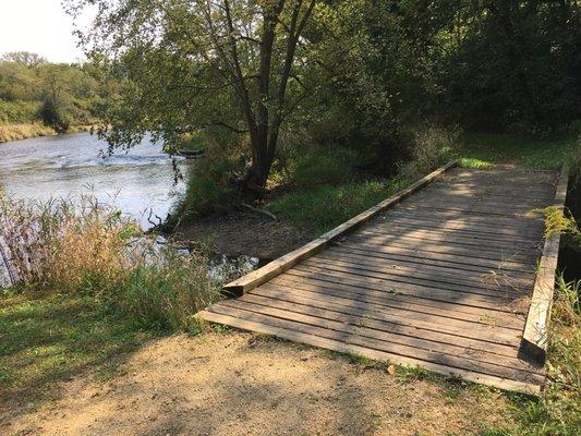 Footbridge over a stream near the canoe/kayak launch