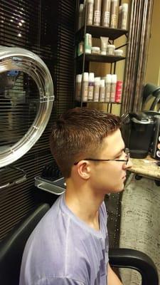 Teenager haircut