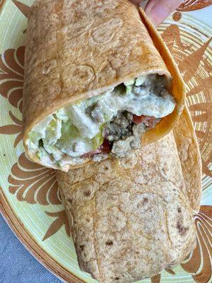 Cheeseburger wrap, one of my favs!