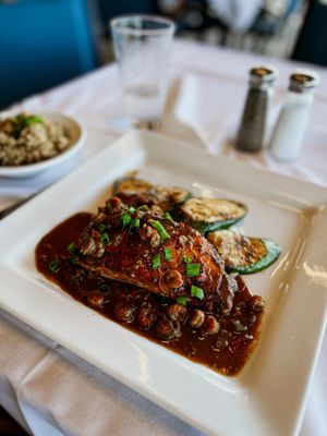 Blackened Salmon with Etouffee