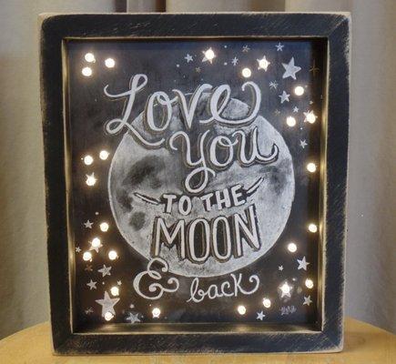 Box sign-"Love you to the Moon & Back"