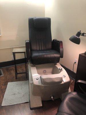 Our heated massage chair gives you the full relaxed feel while receiving your Pedicure, mini or full, with our experienced nail tech!