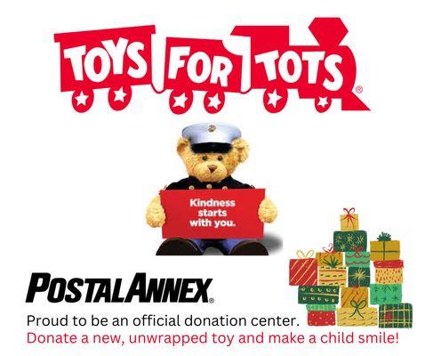 Please stop by the Postal Annex to donate toy and  make a child smile this holiday season!