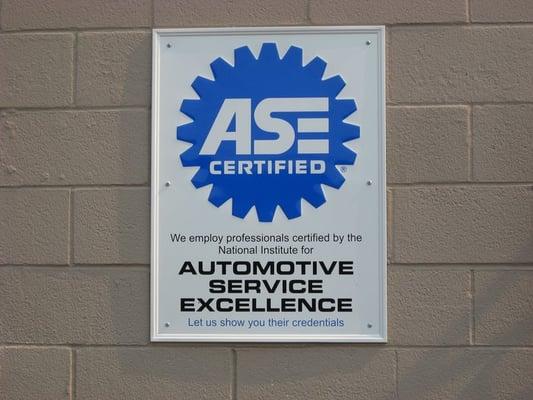 ASE Master Technician. 