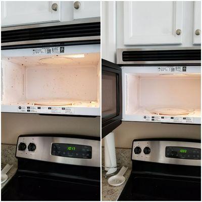 Microwave Cleaning Before and After