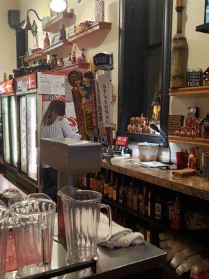 Rotating taps with a variety of beers including a few from Iowa.