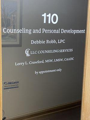 Entrance to LLC Counseling Services