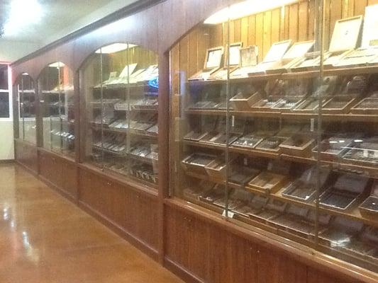 They have huge humidor display cases with individual cigars or boxes. This is only about half their selection.