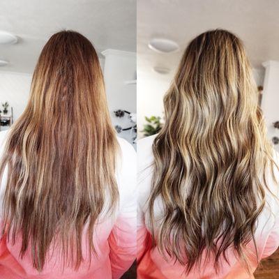 Before and after of color correction  3.5 hours.