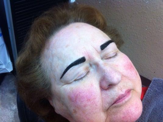 Brow tinting!