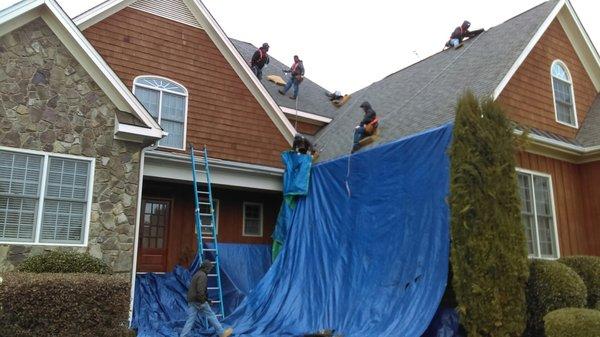 When replacing your roof we will protect your home!